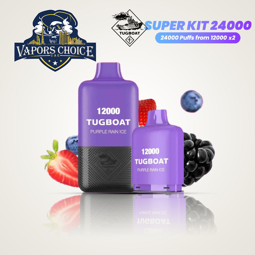 Tugboat Super Kit 24000 Puffs (50mg) Disposable Vape Purple Rain UAE Ras Al Khaimah