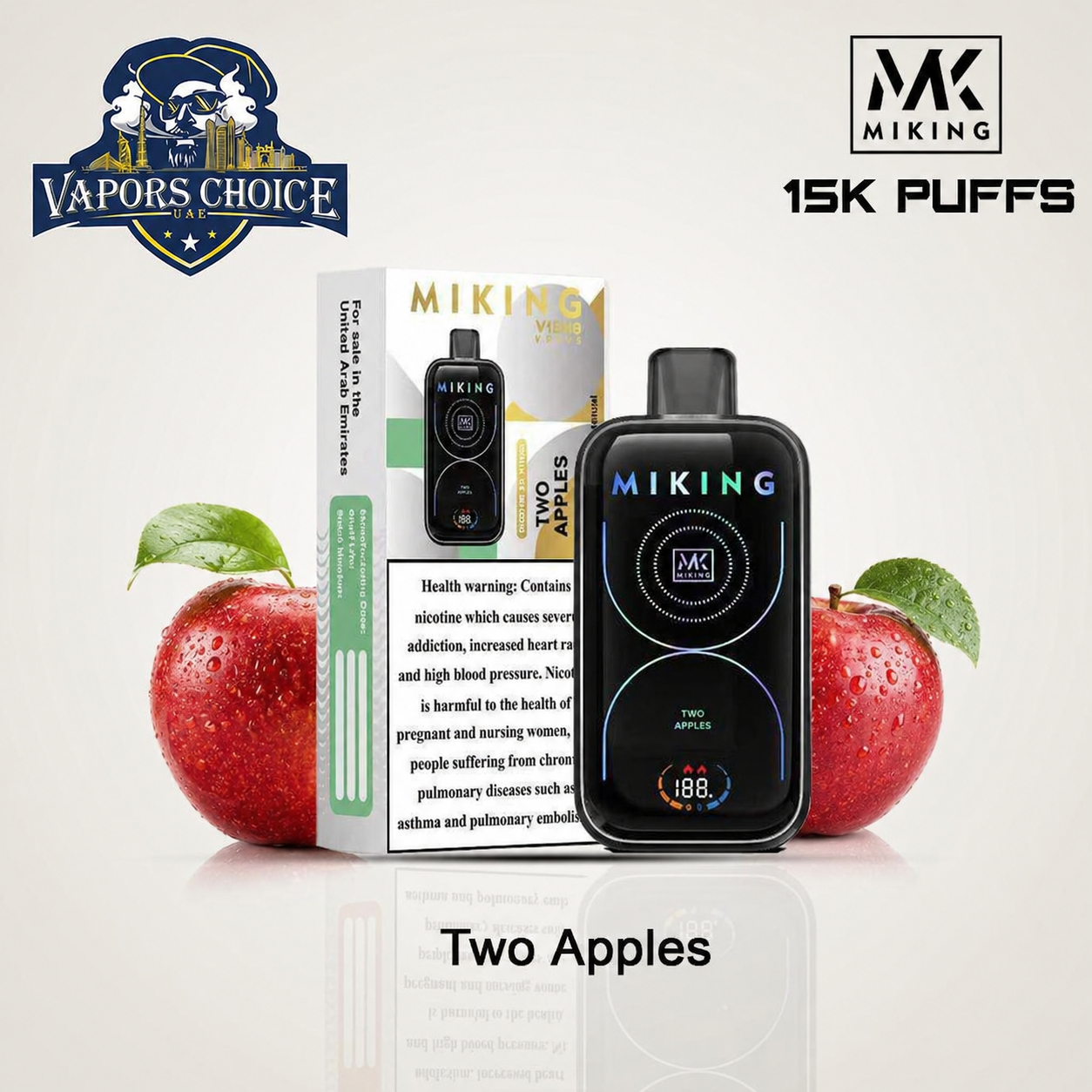 MIKING Disposable Vapes 15000 Puffs 2% Nicotine & UAE & Ajman 