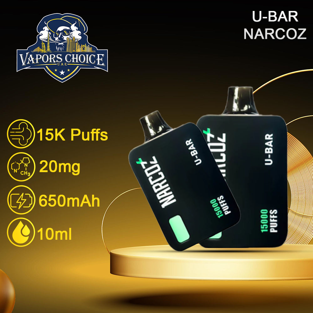 U-Bar Narcoz 15000 Puffs Disposable Vape 2nd UAE Abu Dhabi
