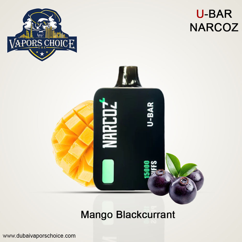 U-Bar Narcoz 15000 Puffs Disposable Vape Mango Blackcurrant UAE Abu Dhabi & Al Ain
