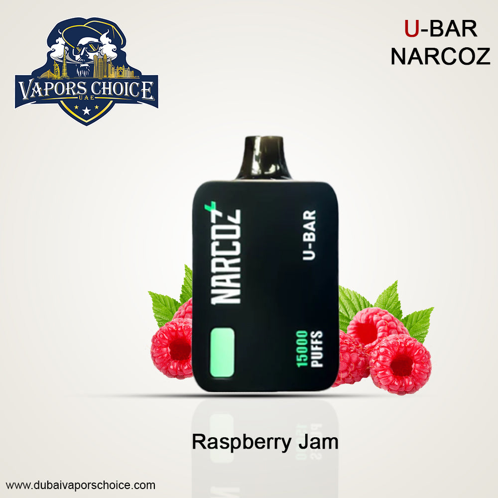 U-Bar Narcoz 15000 Puffs Disposable Vape Raspberry Jam UAE Abu Dhabi & Al Sharjah