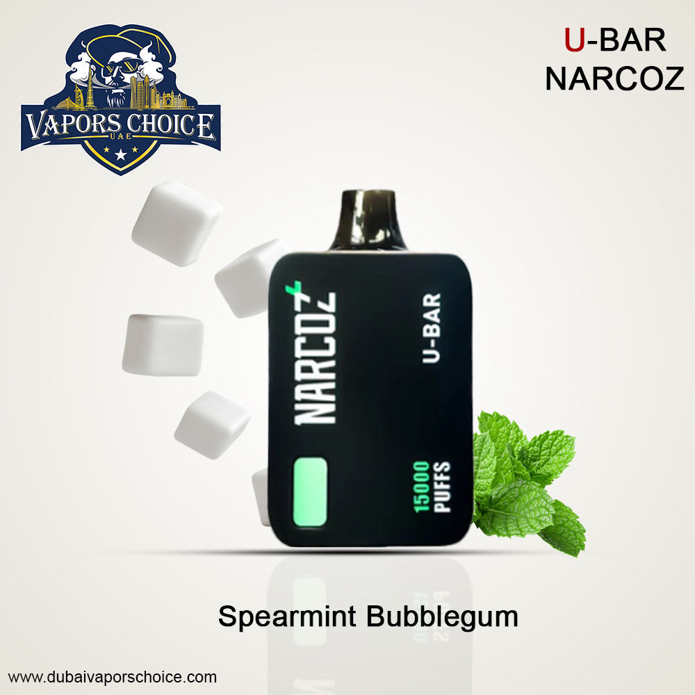 U-Bar Narcoz 15000 Puffs Disposable Vape Spearmint Bubblegum UAE Abu Dhabi & Fujairah