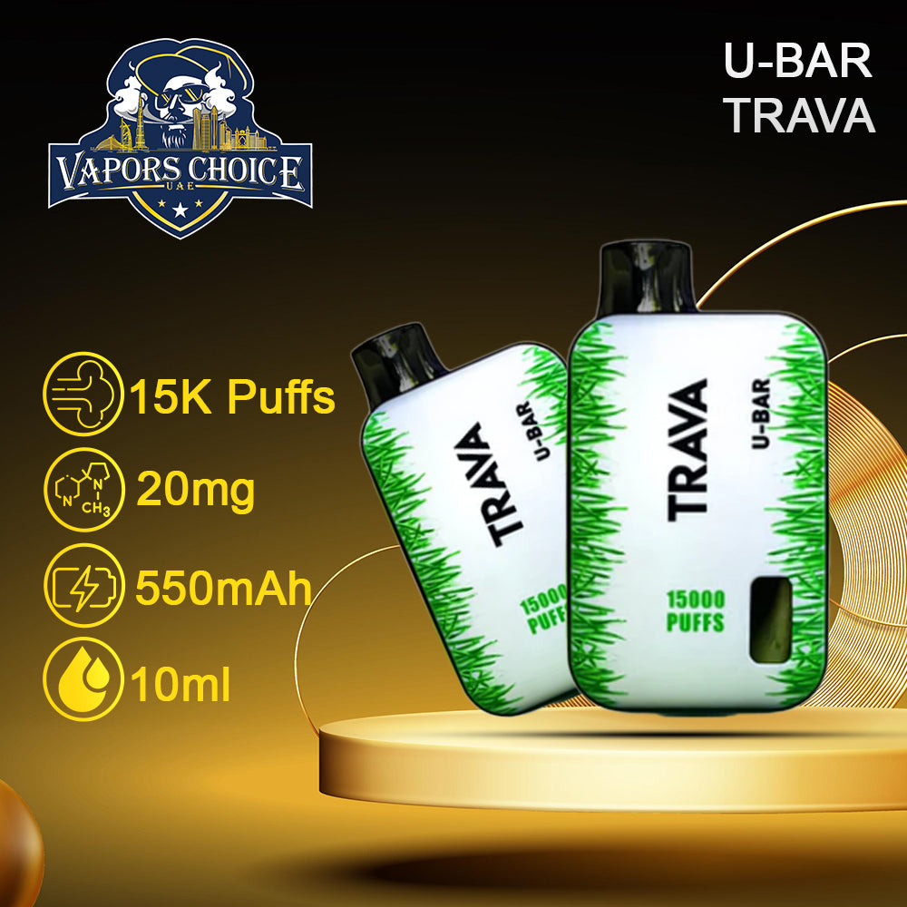 U-Bar Trava 15000 Puffs Disposable Vape 2nd UAE Abu Dhabi