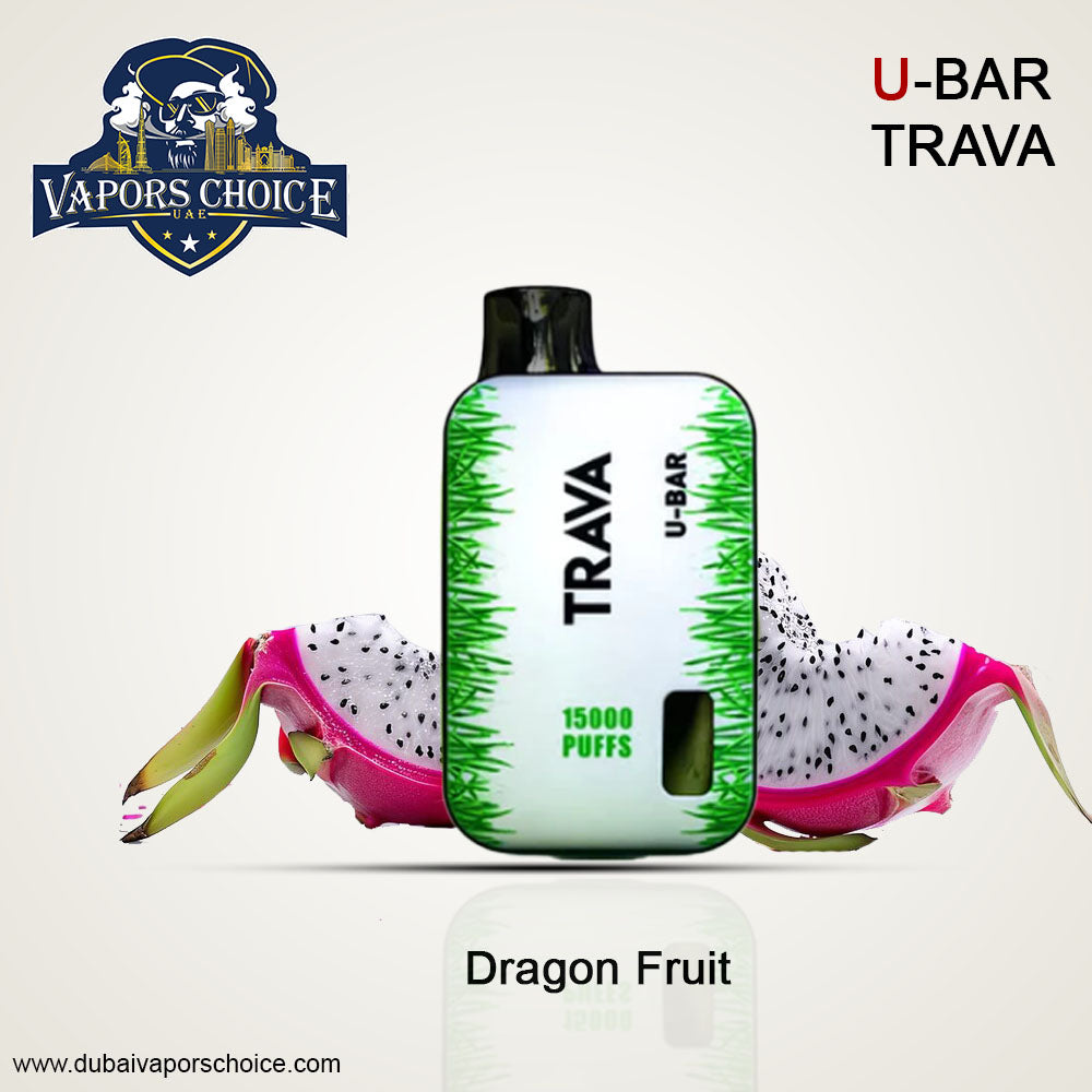 U-Bar Trava 15000 Puffs Disposable Vape Dragon Fruit UAE Abu Dhabi & Dubai
