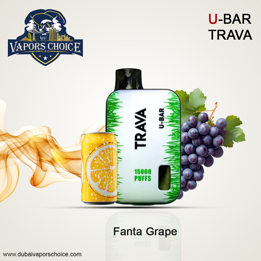 U-Bar Trava 15000 Puffs Disposable Vape Fanta Grape UAE Abu Dhabi & Ajman