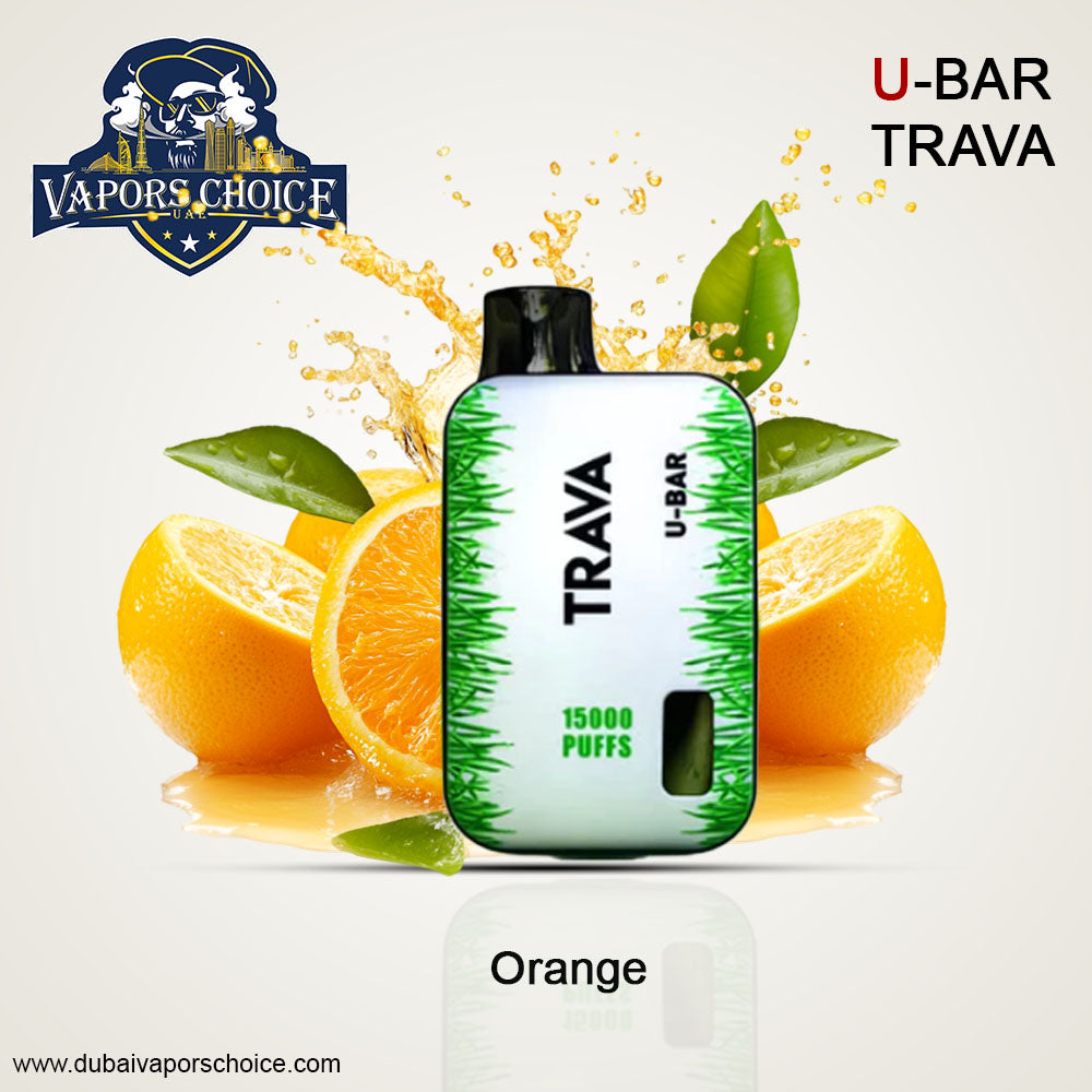 U-Bar Trava 15000 Puffs Disposable Vape Orange UAE Abu Dhabi & Ras Al-Khaimah