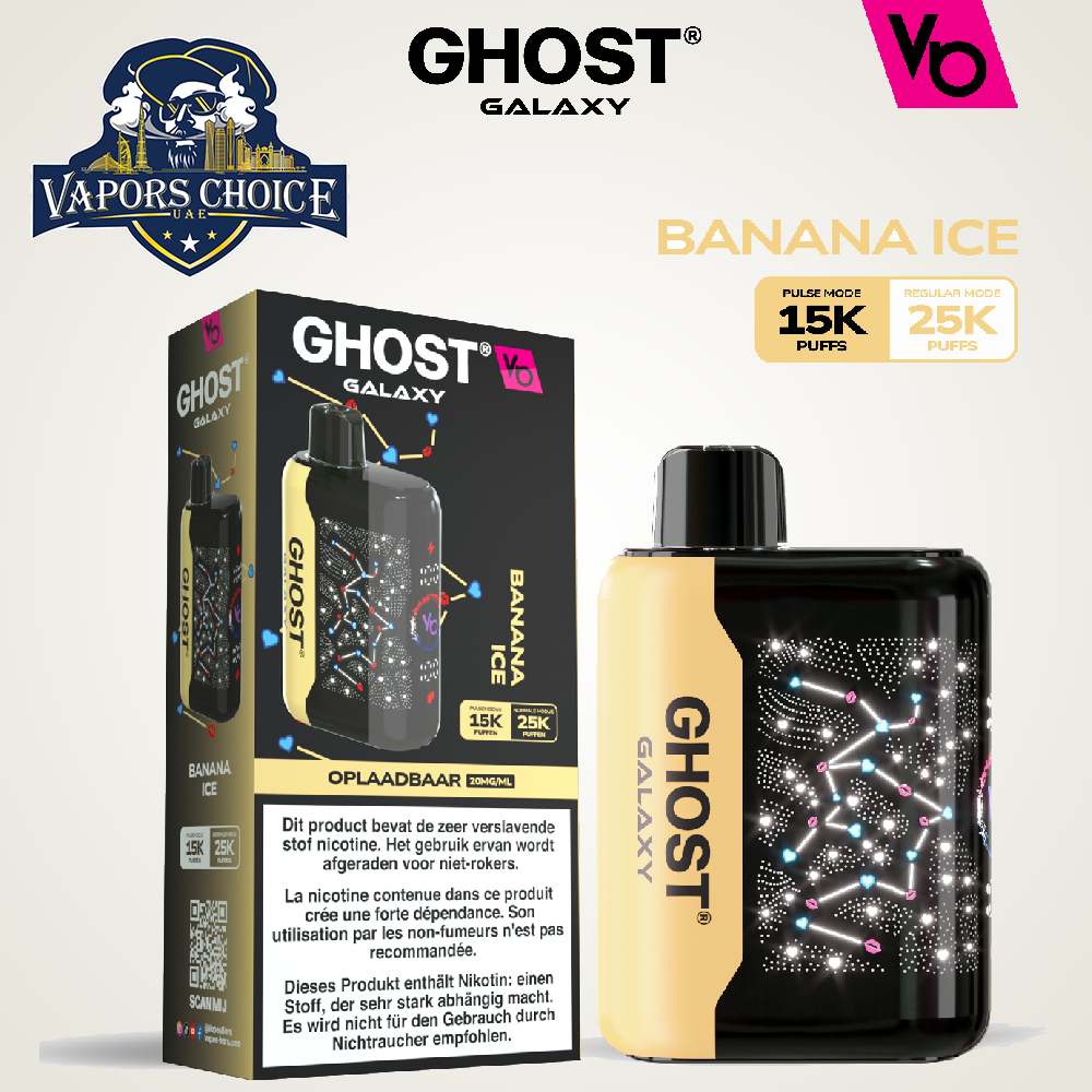 VAPES BAR GHOST GALAXY (20MG) 25000 PUFFS - DISPOSABLE VAPE