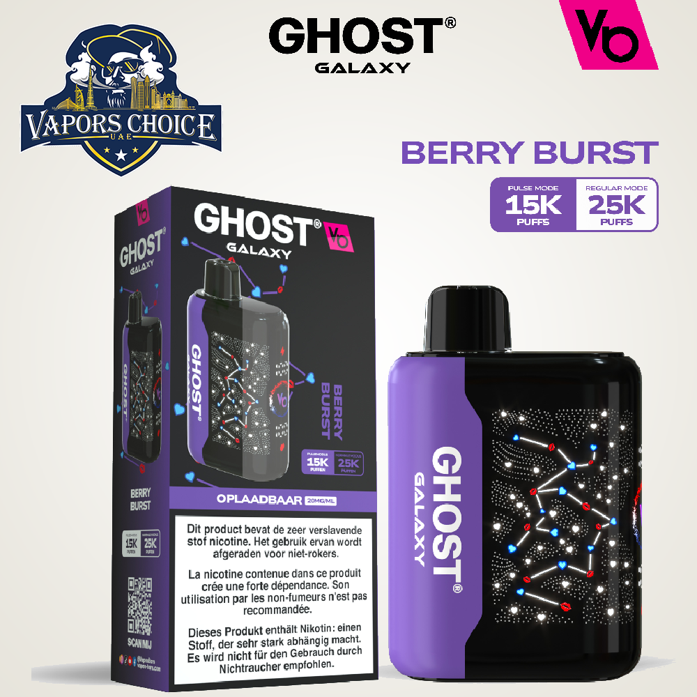 VAPES BAR GHOST GALAXY (20MG) 25000 PUFFS - DISPOSABLE VAPE