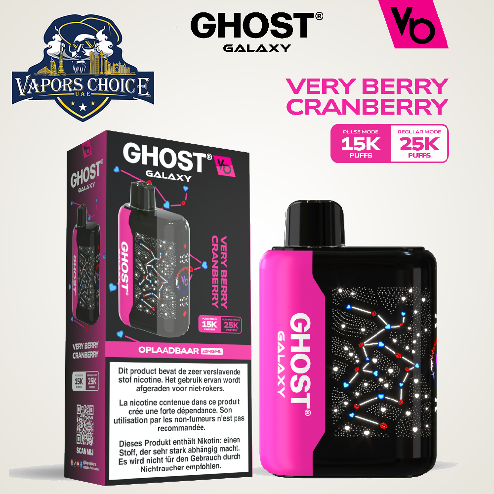 VAPES BAR GHOST GALAXY (20MG) 25000 PUFFS - DISPOSABLE VAPE