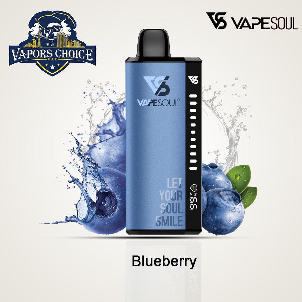 VAPESOUL 40000 Puffs Disposable Vape - 2% Nicotine Blueberry UAE Abu Dhabi