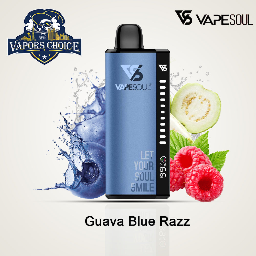 VAPESOUL 40000 Puffs Disposable Vape - 2% Nicotine Guava Blue Razz UAE Abu Dhabi & Ajman