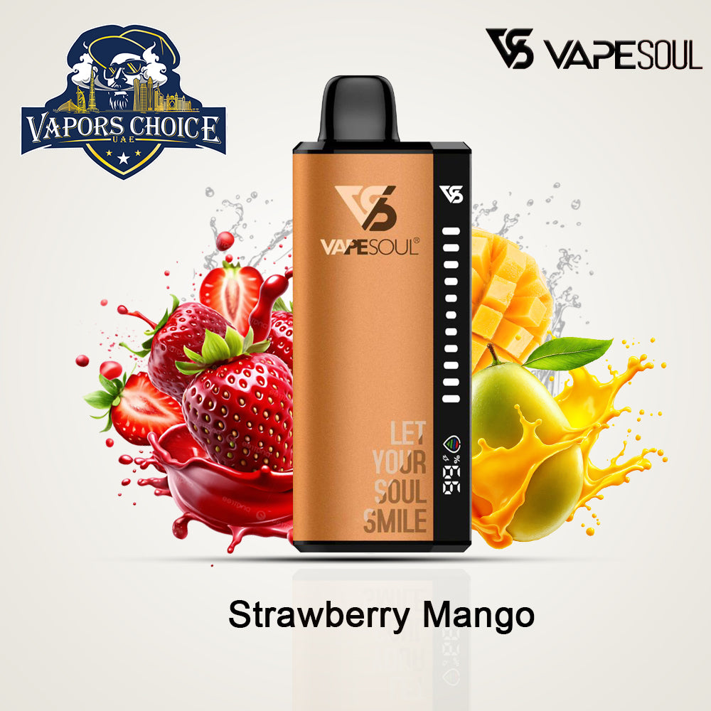 VAPESOUL 40000 Puffs Disposable Vape - 2% Nicotine Strawberry Mango UAE Dubai & Sharjah