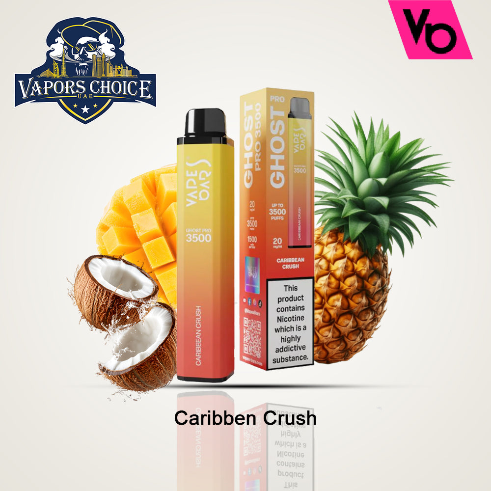 VAPES BAR GHOST PRO (20mg) 3500 PUFFS - DISPOSABLE VAPE Caribbean Crush UAE Ras Al-Khaimah