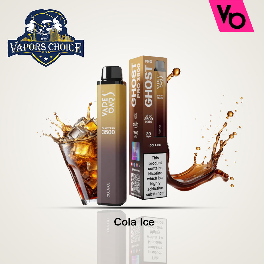 VAPES BAR GHOST PRO (20mg) 3500 PUFFS - DISPOSABLE VAPE Cola Ice UAE Abu Dhabi & Dubai