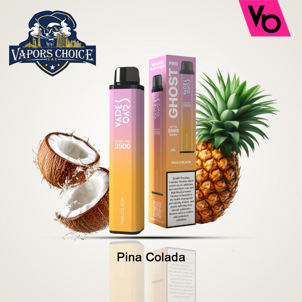 VAPES BAR GHOST PRO (20mg) 3500 PUFFS - DISPOSABLE VAPE Pina Colada UAE Dubai & Fujairah 