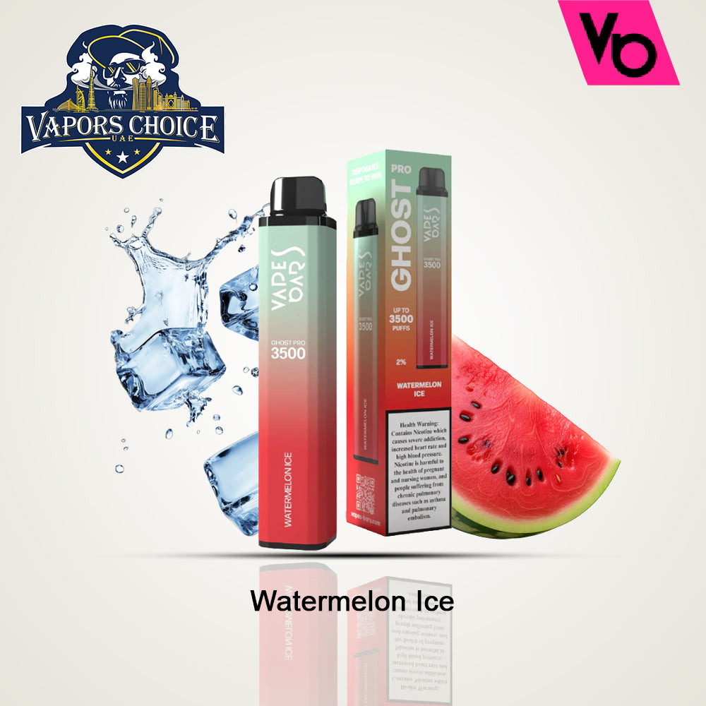 VAPES BAR GHOST PRO (20mg) 3500 PUFFS - DISPOSABLE VAPE Watermelon Ice UAE Al Sharjah & Ajman