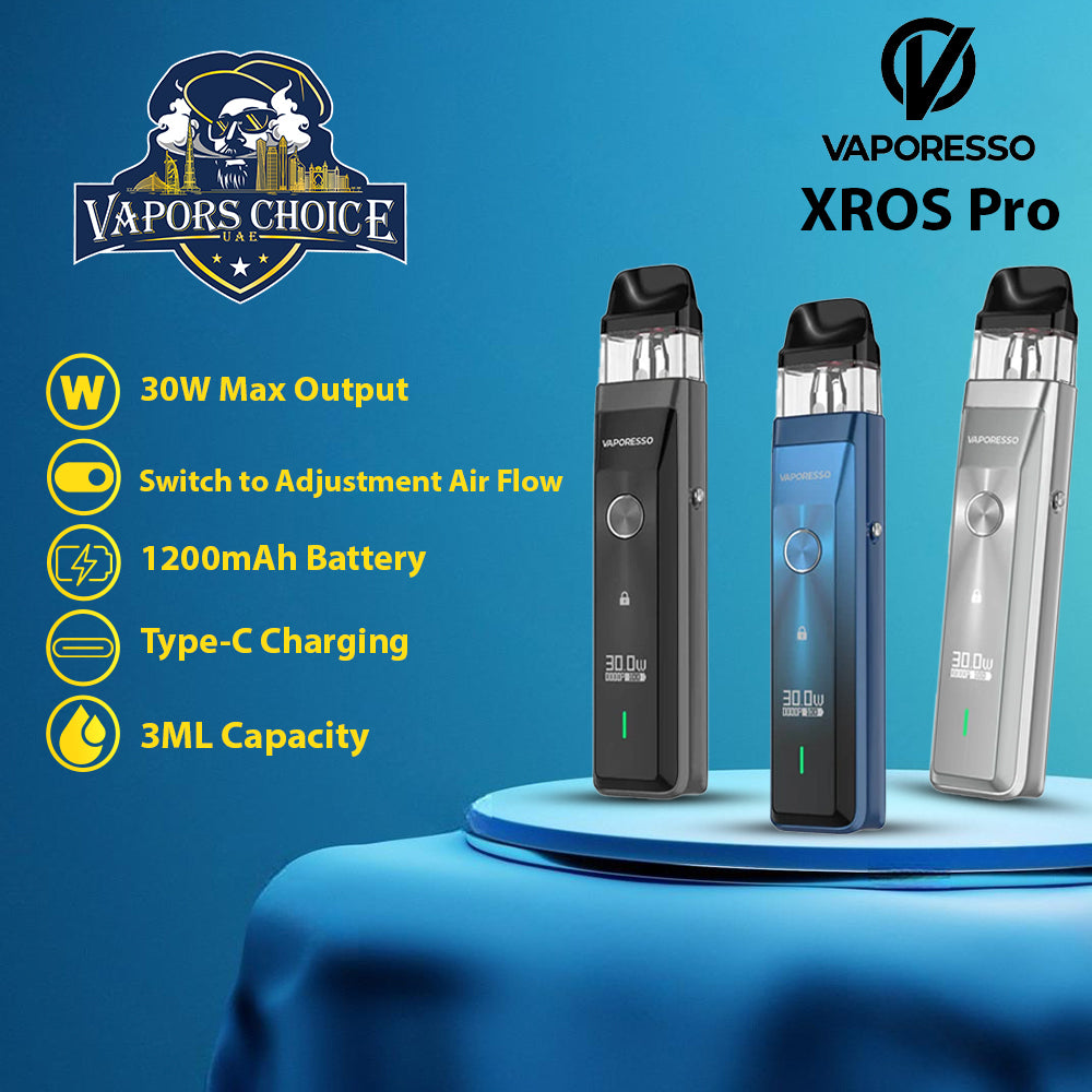 VAPORESSO XROS Pro Pod System Kit 30W - Vapors Choice UAE VAPORESSO XROS Pro Pod System Kit 30W - Vapors Choice UAE