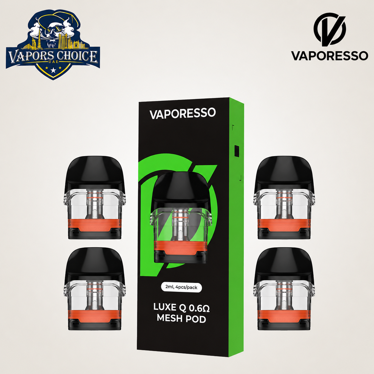 VAPORESSO LUXE Q CARTRIDGE (2PCS & 4PCS)/PACK & UAE & Ajman 