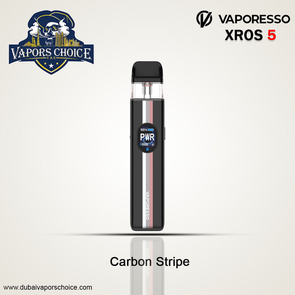 VAPORESSO XROS 5 Kit 1500mAh Pod System Carbon Stripe UAE Abu Dhabi