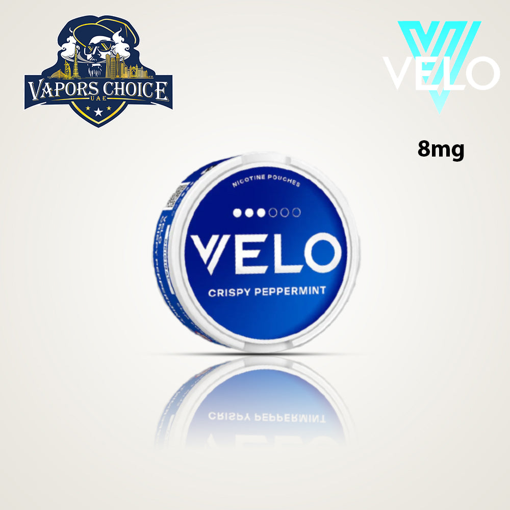 VELO Mini Nicotine Pouches 4-8 mg Nicotine Strength Crispy Peppermint UAE Ajman