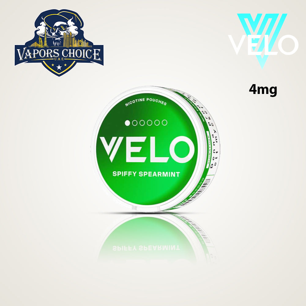 VELO Mini Nicotine Pouches 4-8 mg Nicotine Strength Spiffy Spearmint UAE Umm Al Quwain