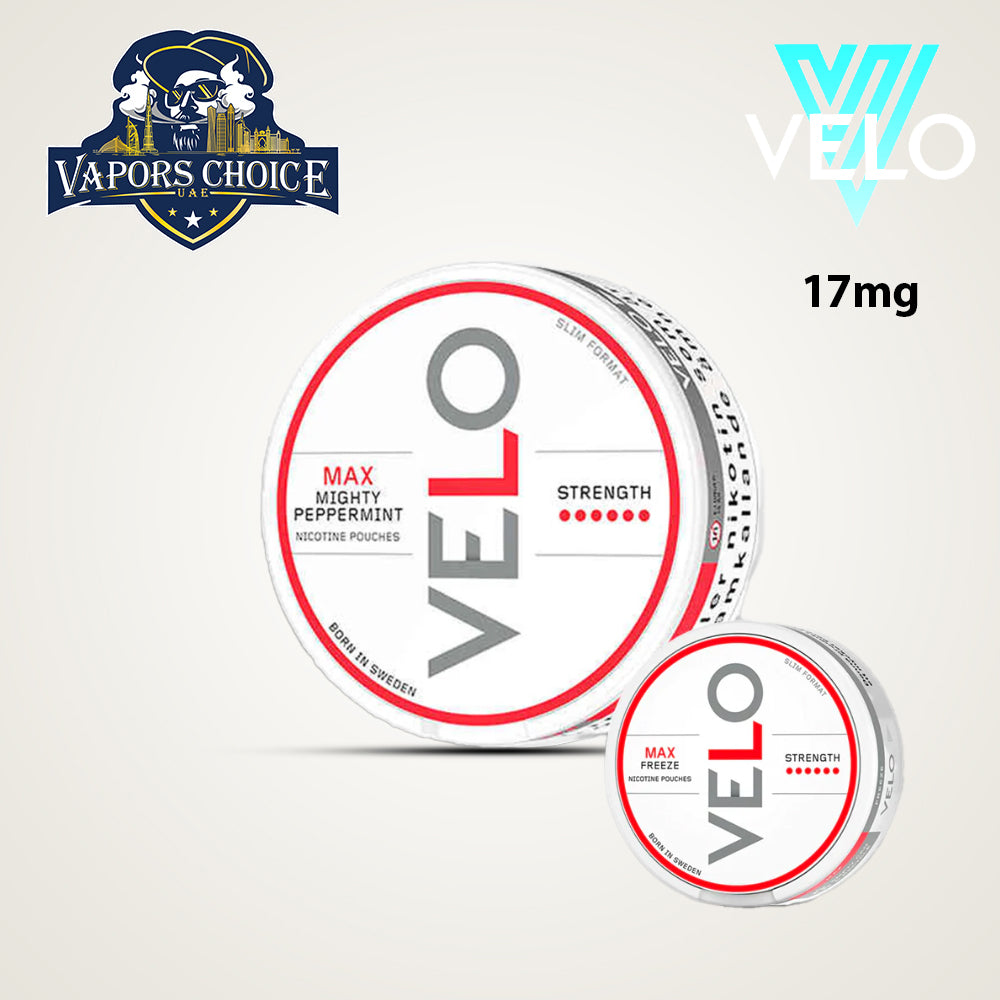 VELO Nicotine Pouches for Regular & Experienced Users Max Mighty Peppermint UAE Abu Dhabi