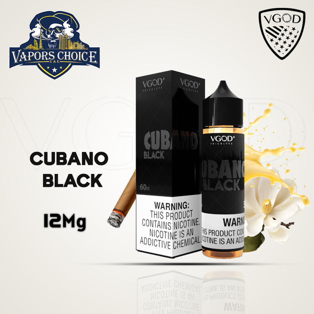 VGOD E-Liquids 60ML - FreeBase Cubano Black 12mg UAe Dubai & Ajman