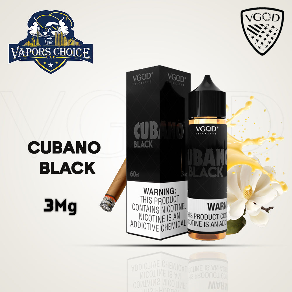 VGOD E-Liquids 60ML - FreeBase Cubano Black 3mg UAE Abu Dhabi & Ajman