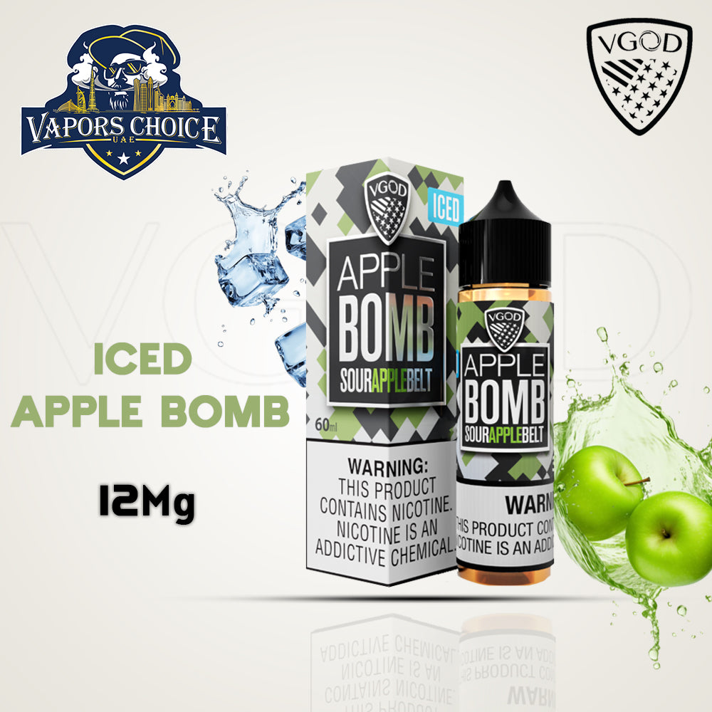 VGOD E-Liquids 60ML - FreeBase Iced Apple Bomb 12mg UAE Abu Dhabi