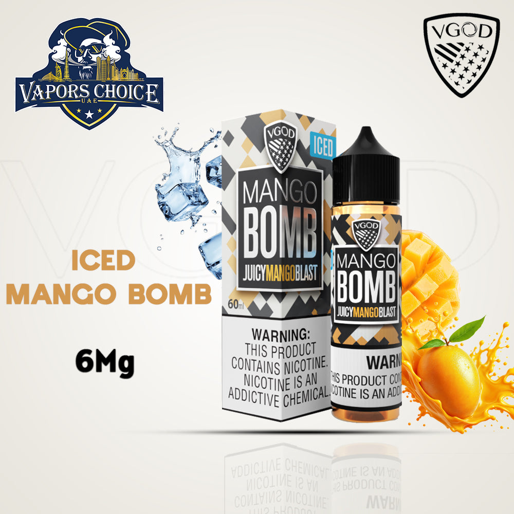 VGOD E-Liquids 60ML - FreeBase Iced Mango Bomb 6mg UAE Abu Dhabi