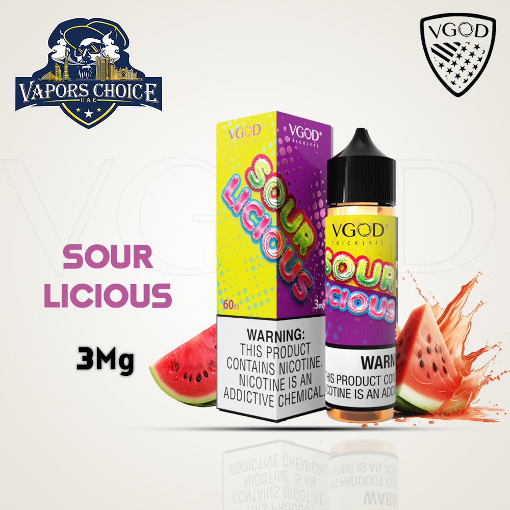 VGOD E-Liquids 60ML - FreeBase Sour Licious 3mg UAE Abu Dhabi