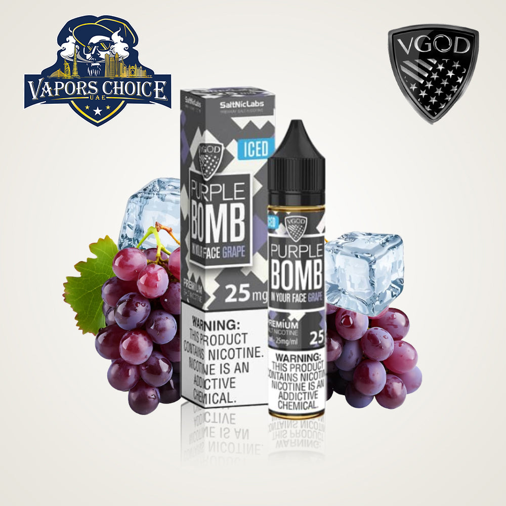 VGOD SALTNIC SERIES 30ML Vape Juice Iced Purple Bomb UAE Abu Dhabi