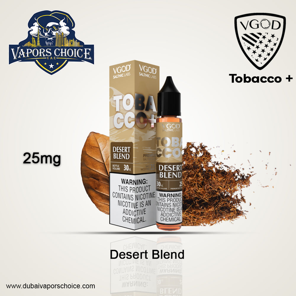 VGOD TOBACCO + Series NicSalt 30ml Desert Blend UAE Al Ain & Abu Dhabi