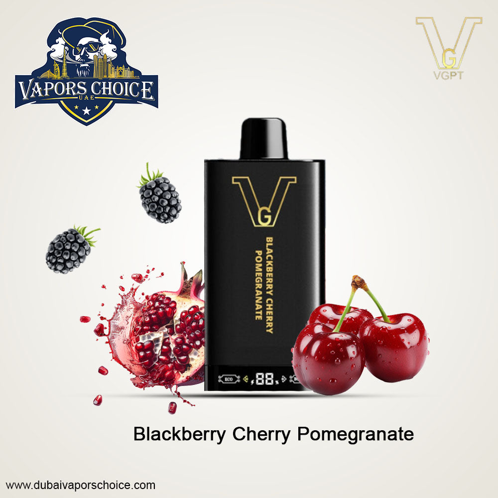 VGPT 25K Disposable Vape 25000 Puffs with LED Screen (20mg & 50mg Nicotine) Blackberry Cherry Pomegranate UAE Abu Dhabi