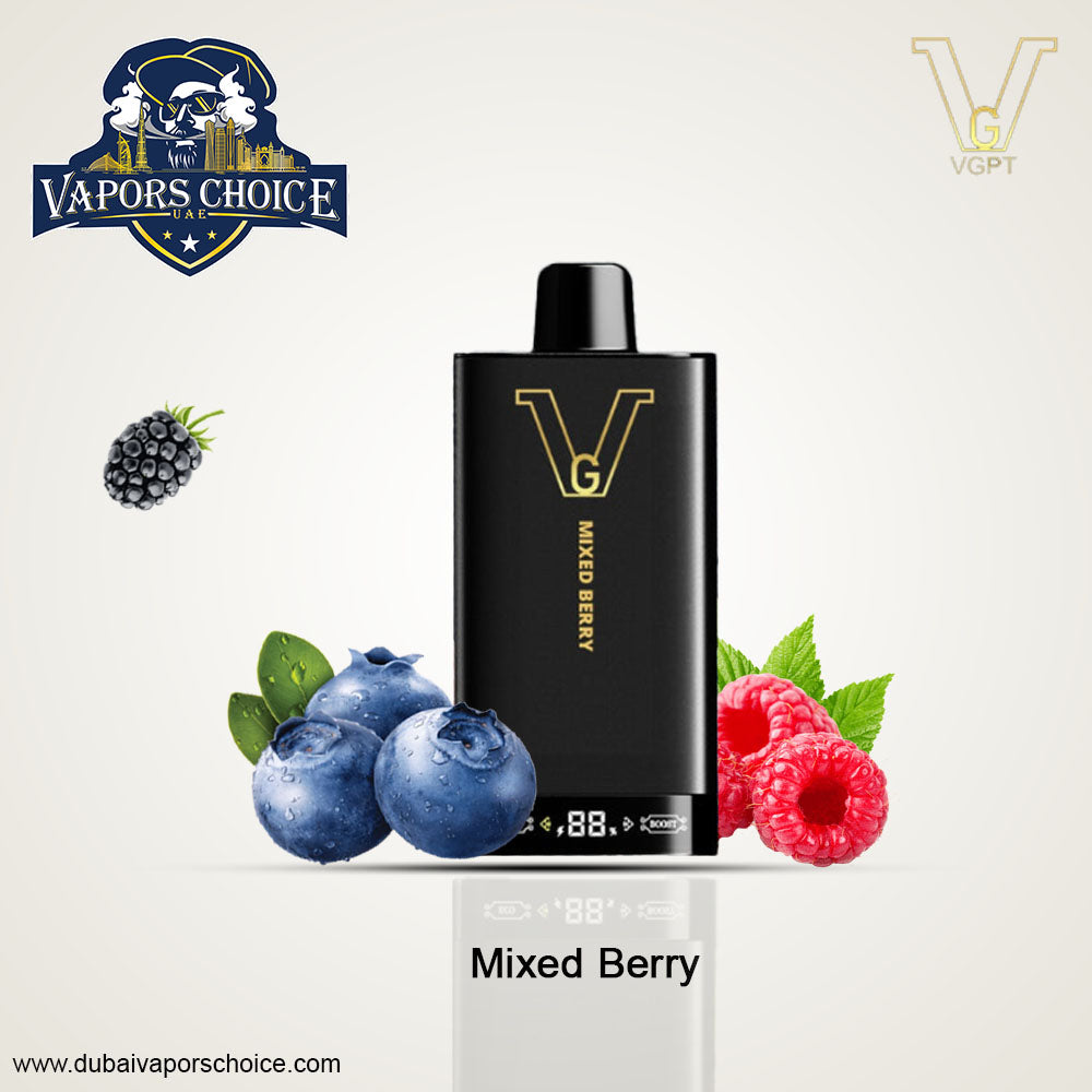VGPT 25K Disposable Vape 25000 Puffs with LED Screen (20mg & 50mg Nicotine) Mixed Berry UAE Al Sharjah