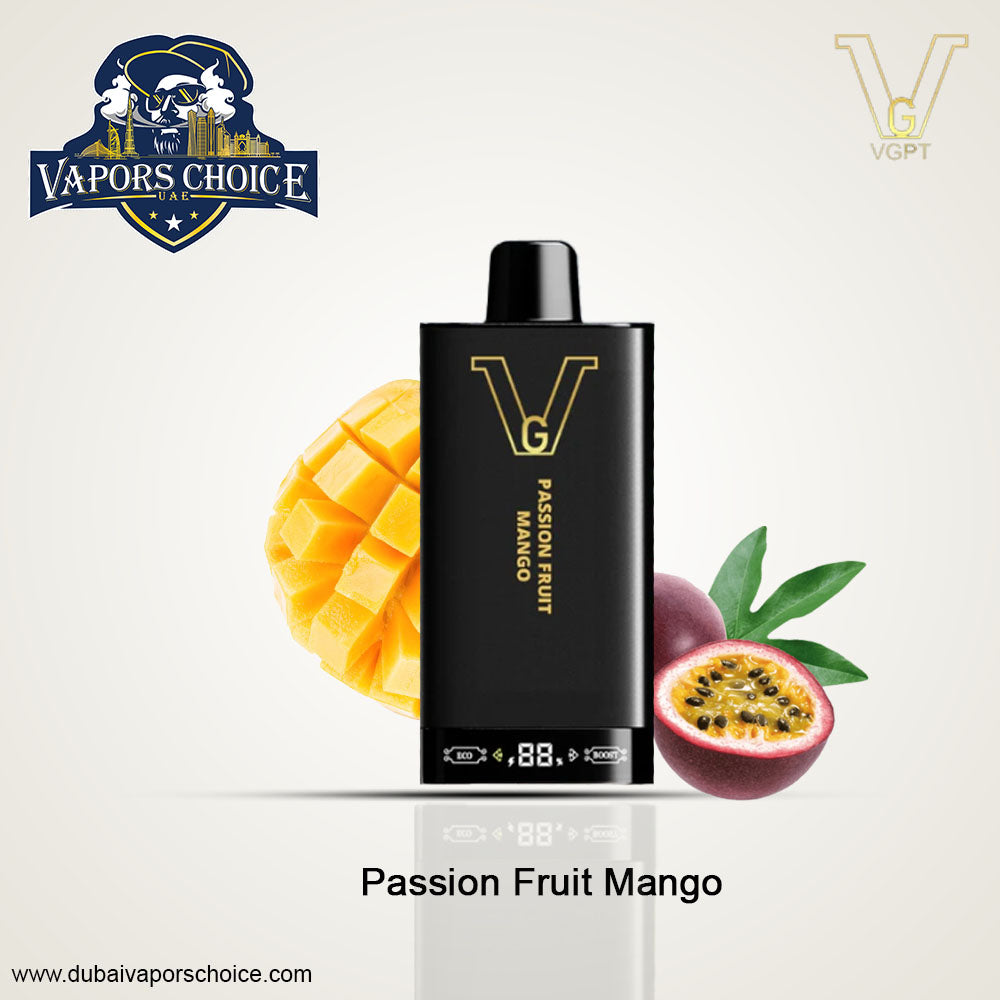 VGPT 25K Disposable Vape 25000 Puffs with LED Screen (20mg & 50mg Nicotine) Passion Fruit Mango UAE Fujairah