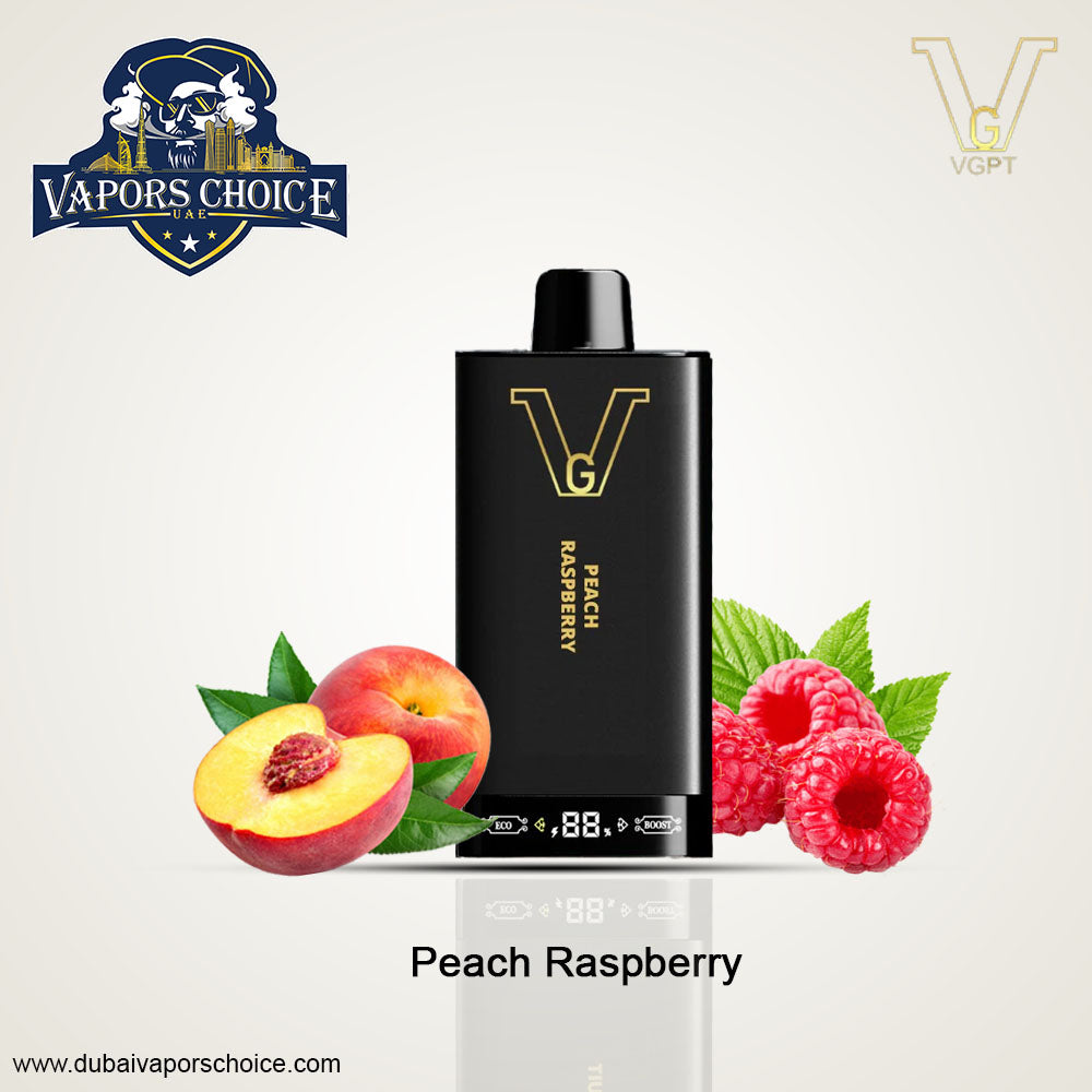 VGPT 25K Disposable Vape 25000 Puffs with LED Screen (20mg & 50mg Nicotine) Peach Raspberry UAE Abu Dhabi & Ajman