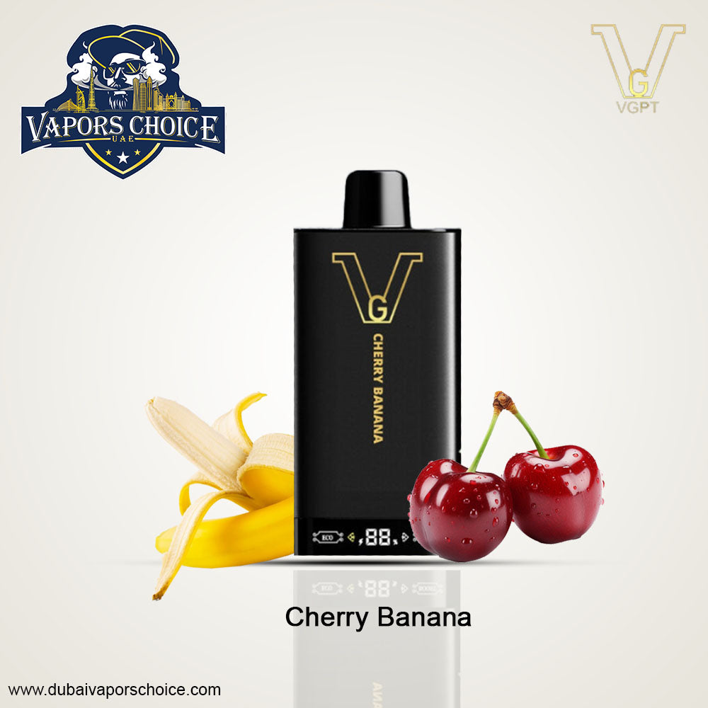 VGPT 25K Disposable Vape 25KPuffs-with LED Screen (20mg & 50mg Nicotine) Cherry Banana UAE Abu Dhabi