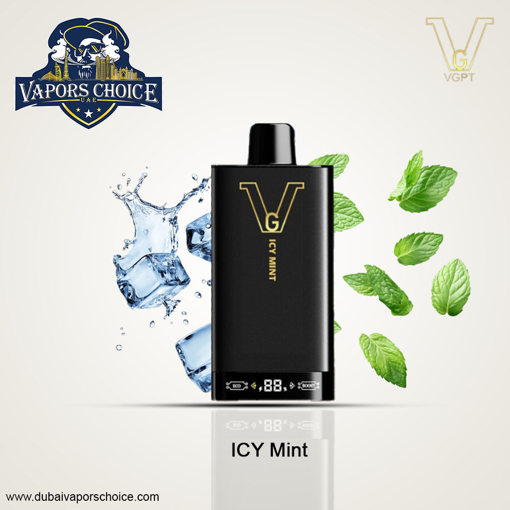 VGPT 25K Disposable Vape 25KPuffs-with LED Screen (20mg & 50mg Nicotine) Icy Mint UAE Abu Dhabi