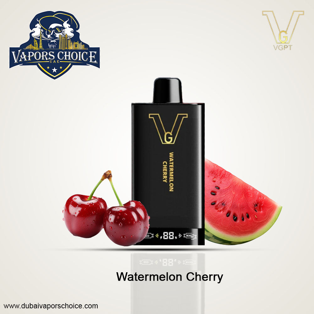 VGPT 25K Disposable Vape 25KPuffs-with LED Screen (20mg & 50mg Nicotine) Watermelon Cherry UAE Abu Dhabi