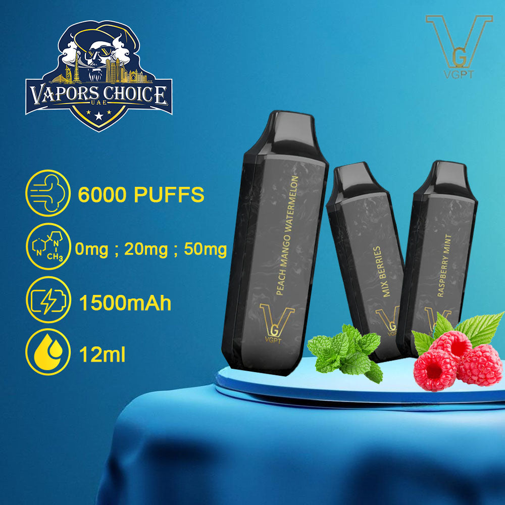 VGPT DISPOSABLE VAPE (0mg&20mg&50mg) 6000 PUFFS 1st UAE Abu Dhabi