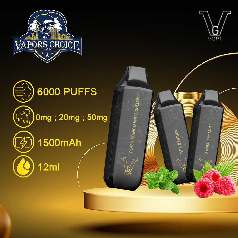 VGPT DISPOSABLE VAPE (0mg&20mg&50mg) 6000 PUFFS 2st UAE Dubai