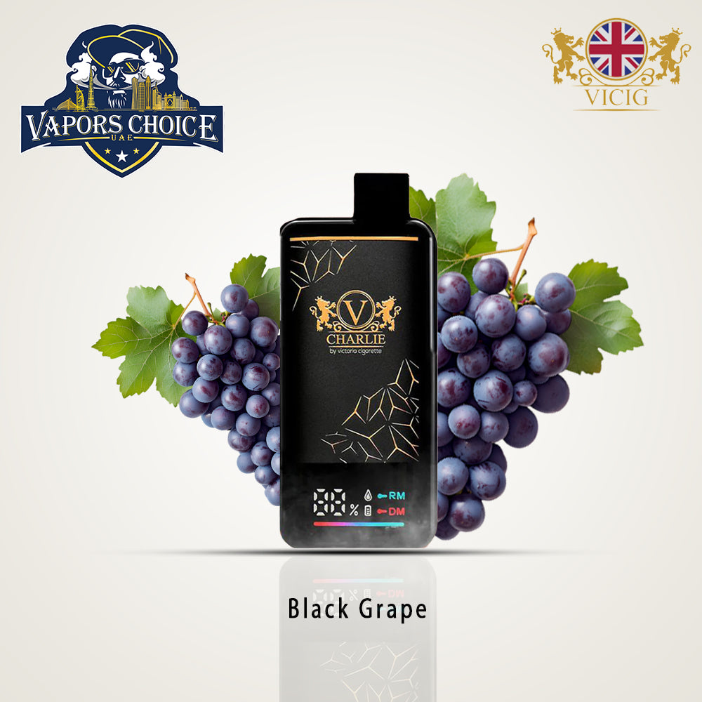 VICIG CHARLIE 15000 Puffs (20mg & 50mg) -  Disposable Vape Black Grape UAE Abu Dhabi