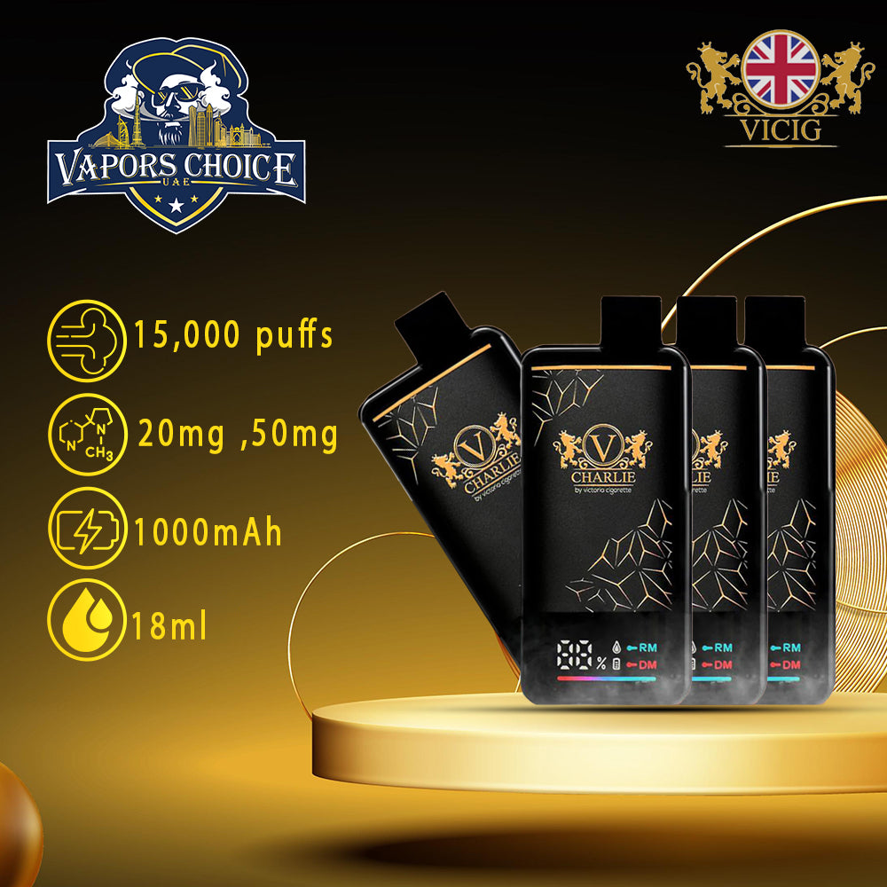 VICIG CHARLIE 15000 Puffs (20mg & 50mg) -  Disposable Vape 2st UAE Dubai