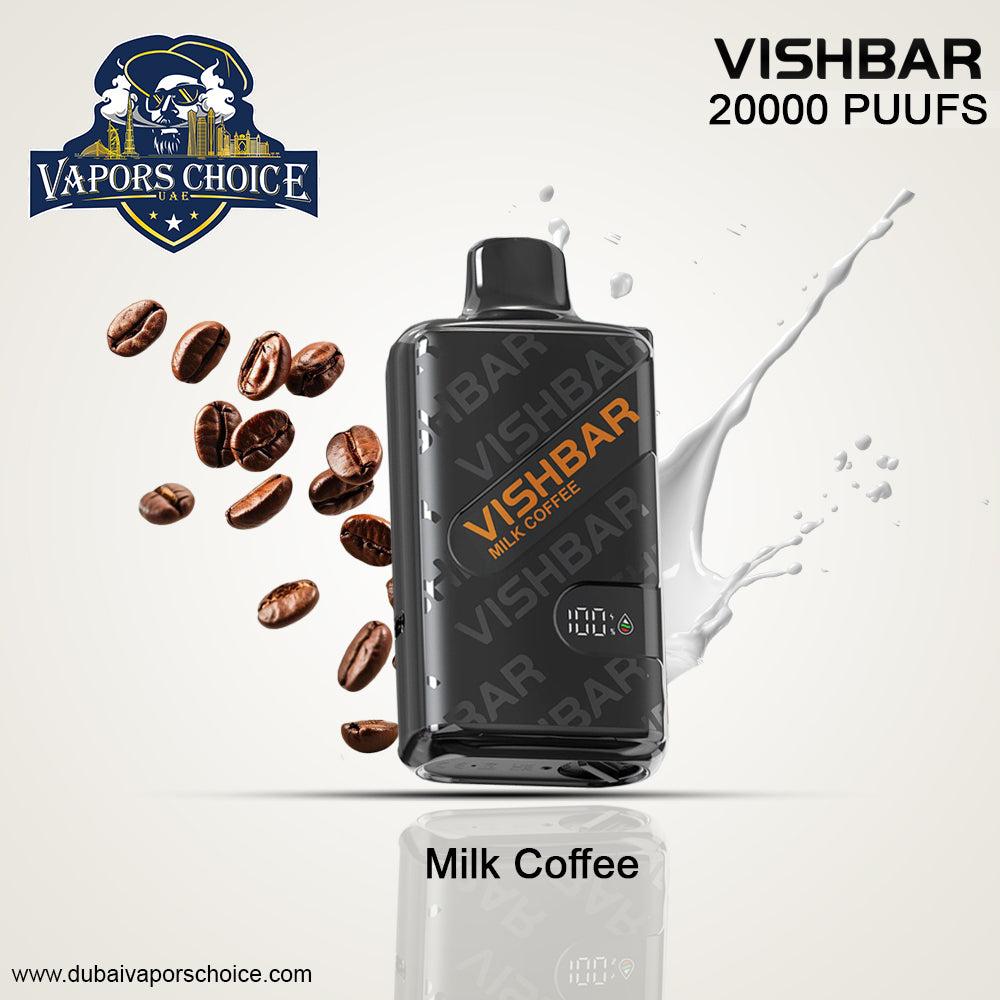 VISHBAR Weekly 20000 PUFFS DESPOSABLE VAPE Milk Coffee UAE Ajman & Als Sharjah