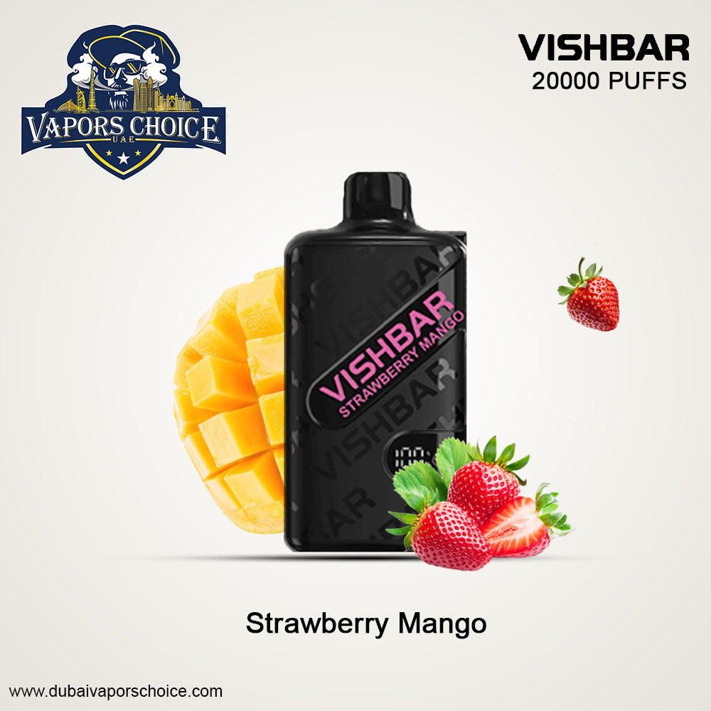VISHBAR Weekly 20000 PUFFS DESPOSABLE VAPE Strawberry Mango UAE Al Sharjah