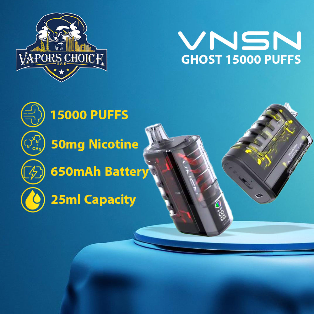 VNSN Ghost (50mg) 15000 PUFFS - DISPOSABLE VAPE UAE Abu Dhabi