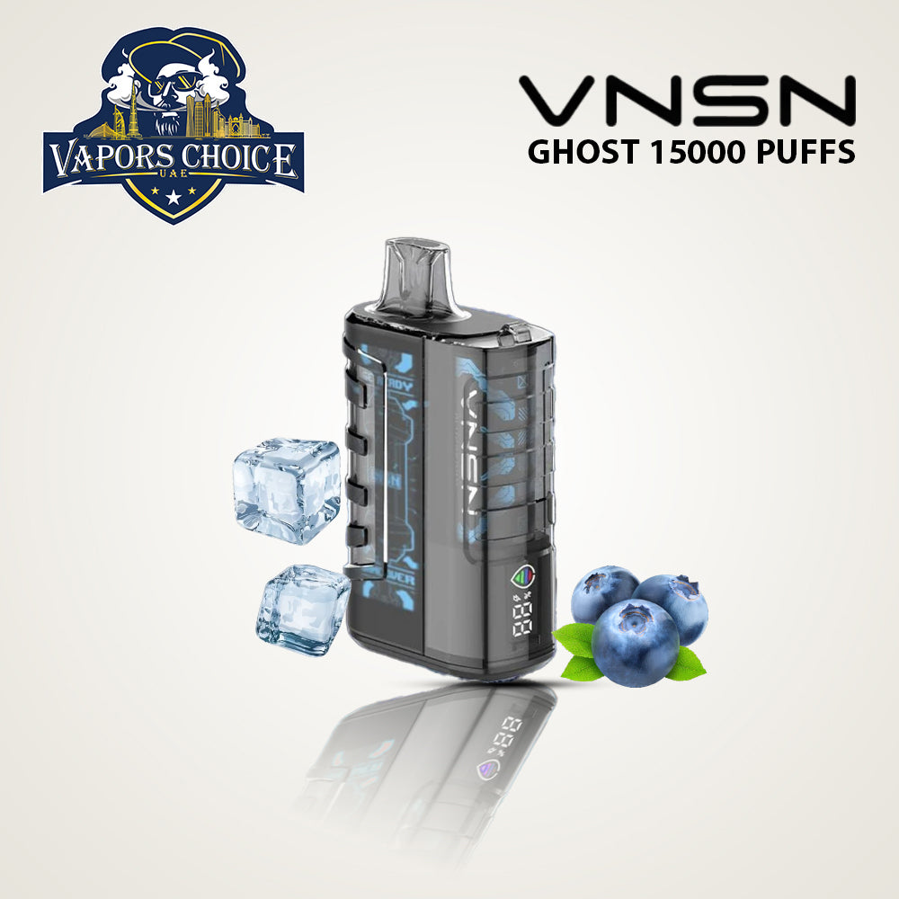 VNSN Ghost (50mg) 15000 PUFFS - DISPOSABLE VAPE Blueberry Ice UAE Al Ain