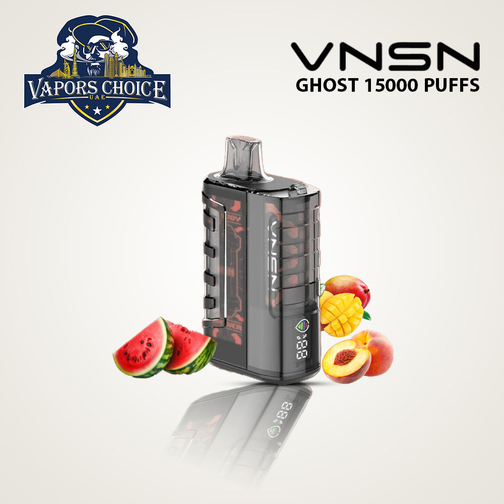 VNSN Ghost (50mg) 15000 PUFFS - DISPOSABLE VAPE Peach Mango Watermelon UAE Abu Dhabi