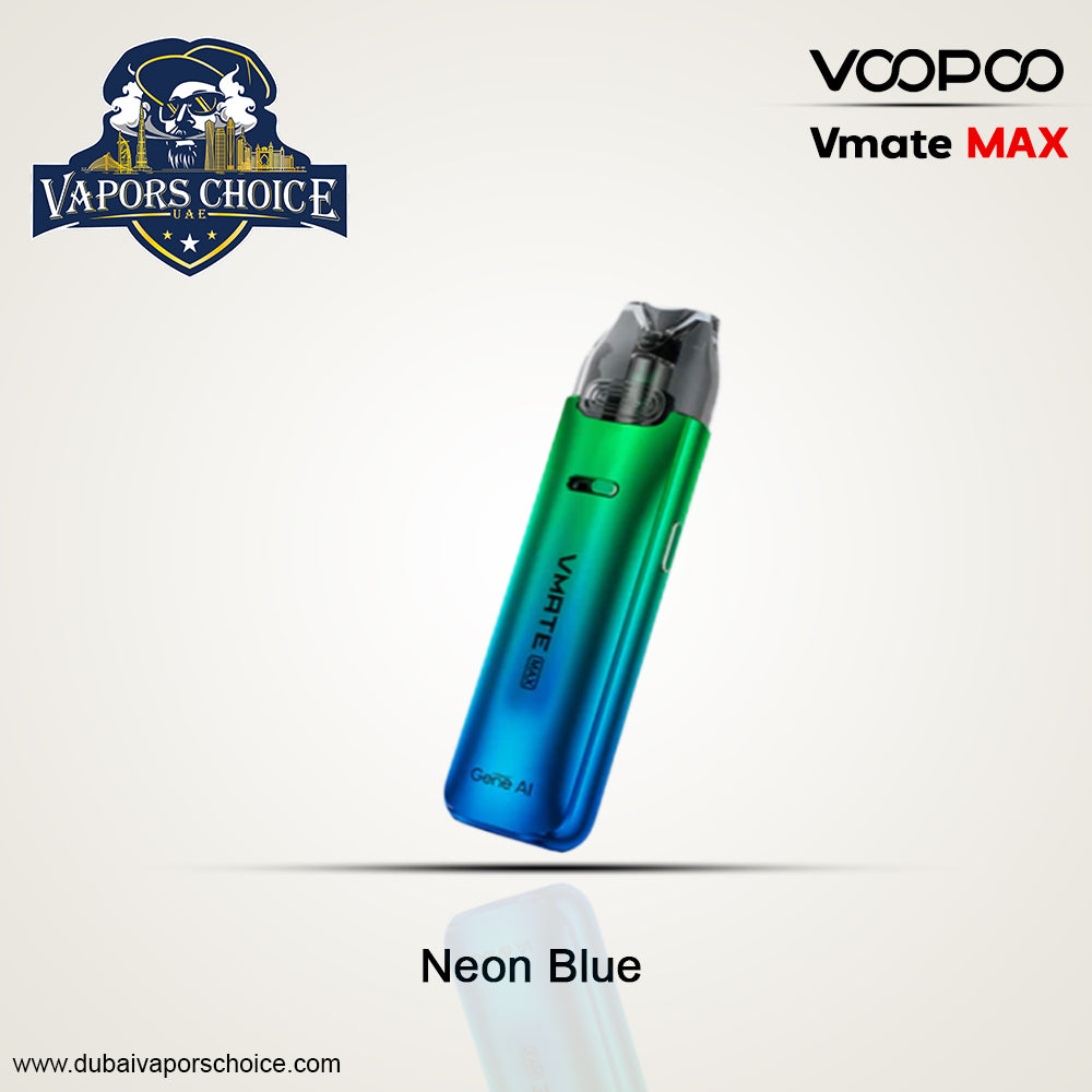 VOOPOO VMATE MAX Pod System Kit 30W Neon Blue UAE Abu Dhabi